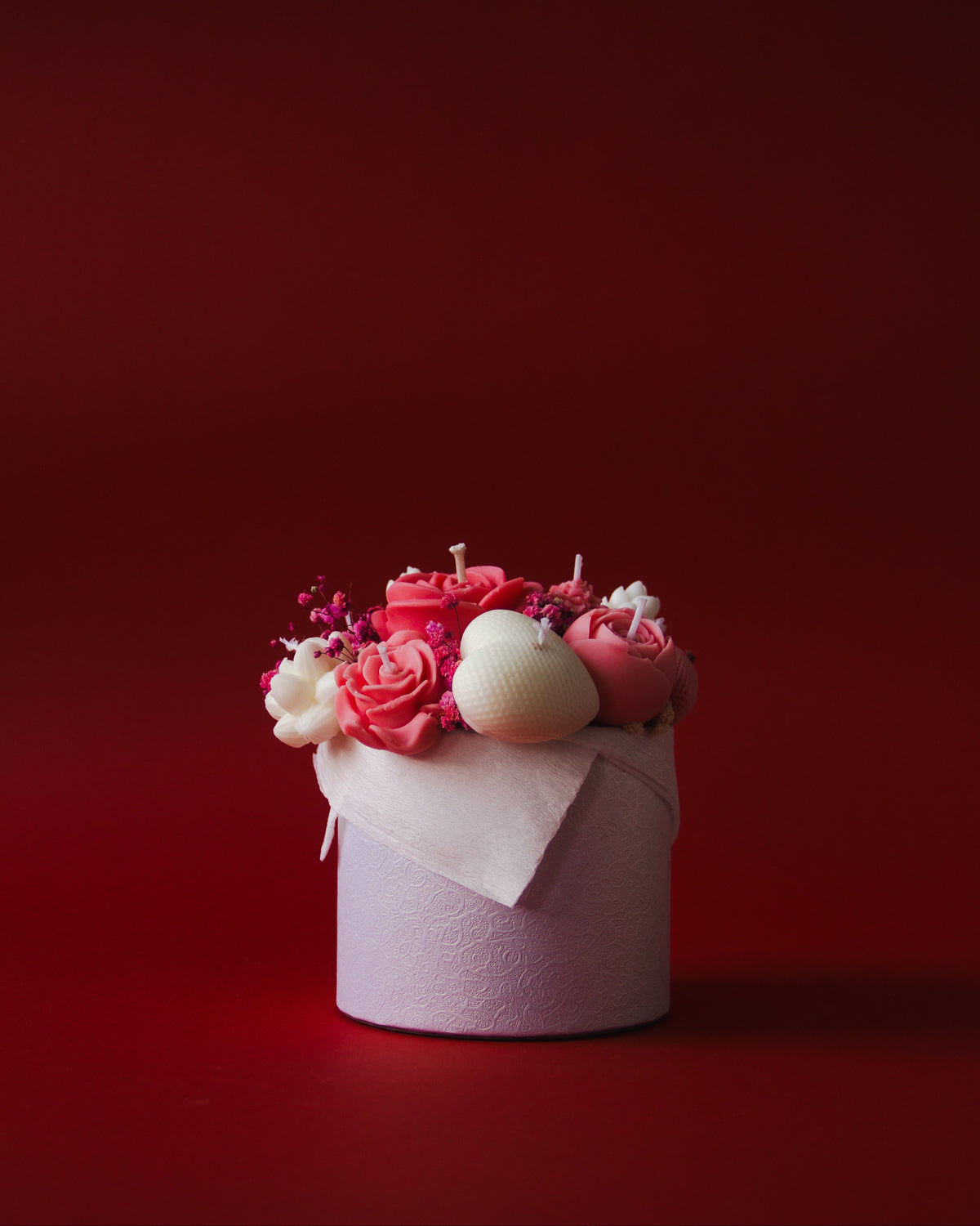 Ramo de Velas Florales – edicion amor y amistad