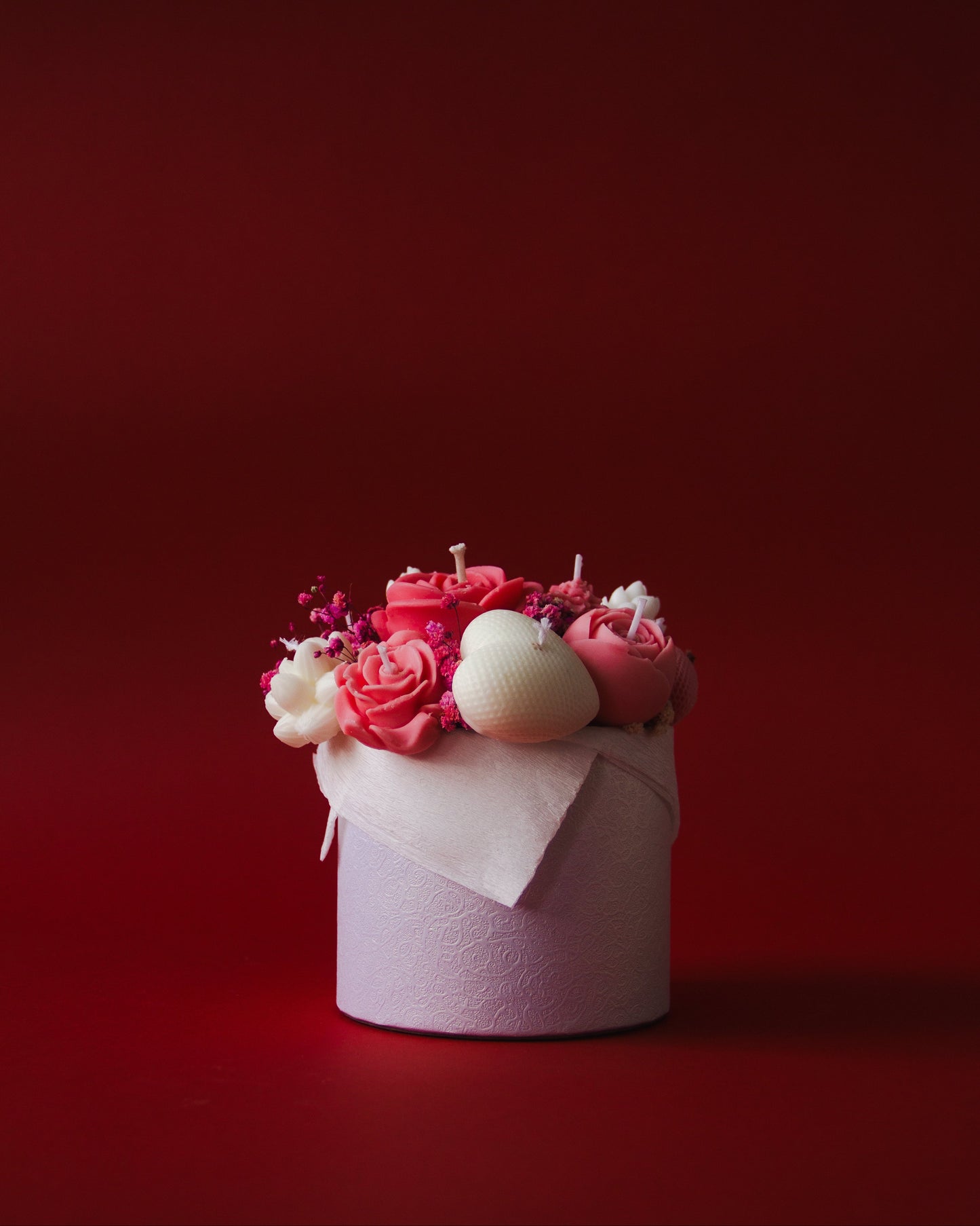 Ramo de Velas Florales – edicion amor y amistad